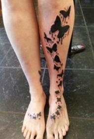 纹身腿上图案 性感的腿部纹身图案