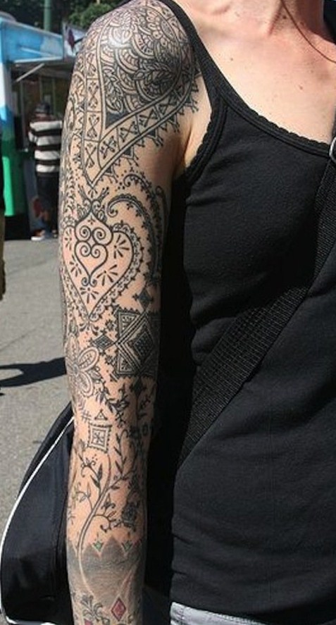 点击大图看下一张：手臂纹身图片  款式多样的手臂纹身图案