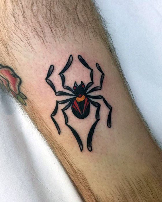 点击大图看下一张：蜘蛛纹身  个性张扬的蜘蛛纹身图案