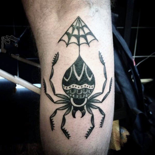 点击大图看下一张：蜘蛛纹身  个性张扬的蜘蛛纹身图案