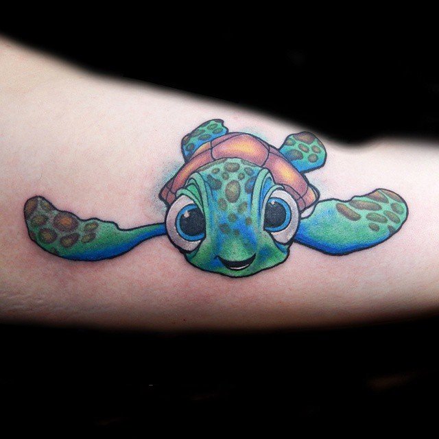 点击大图看下一张：乌龟纹身图案  多款设计别致的乌龟纹身图案