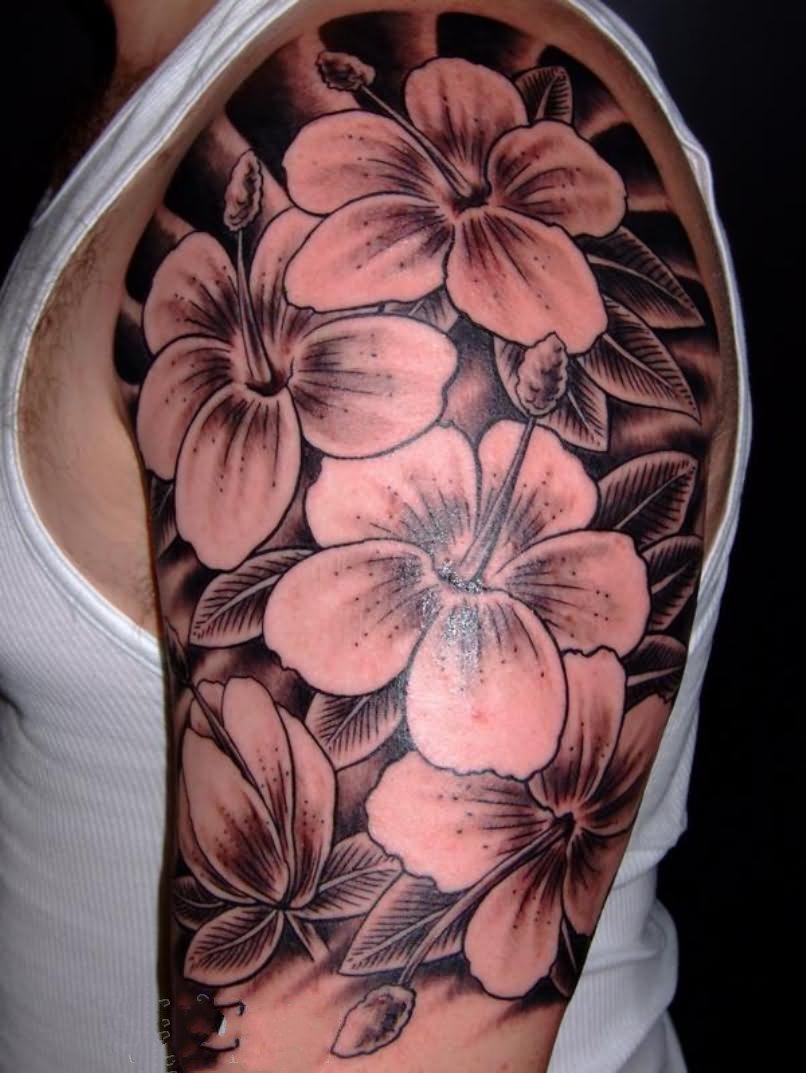 点击大图看下一张：纹身图案花朵  唯美靓丽的花朵纹身图案