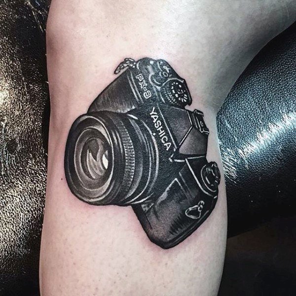 点击大图看下一张：纹身相机   记录生活的相机纹身图案