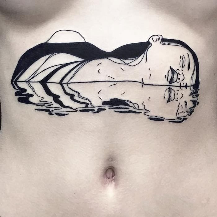 点击大图看下一张：女生人物纹身图案   设计别样的人物纹身图案