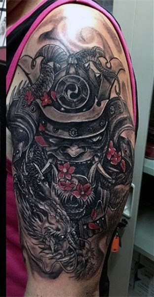 点击大图看下一张：日本武士 纹身   多款凶猛的日本武士纹身图案