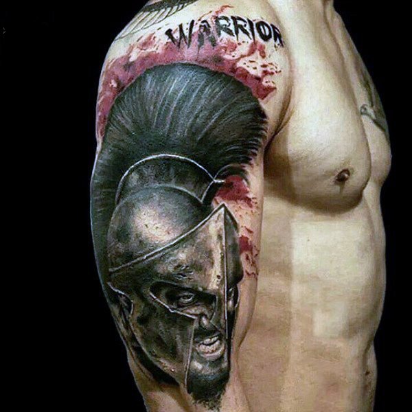 点击大图看下一张：罗马战士纹身   英勇无敌的罗马战士纹身图案