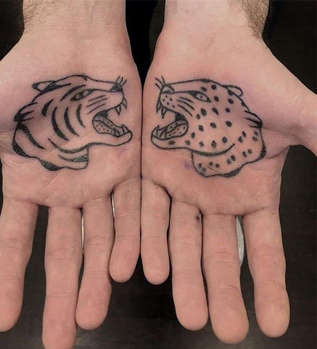 点击大图看下一张：纹身动物   欢蹦乱跳的动物纹身图案
