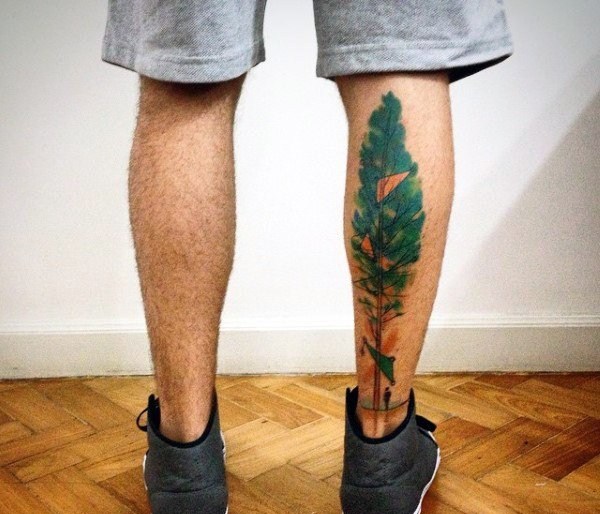 点击大图看下一张：纹身树木的图像    生意盎然的树木纹身图案