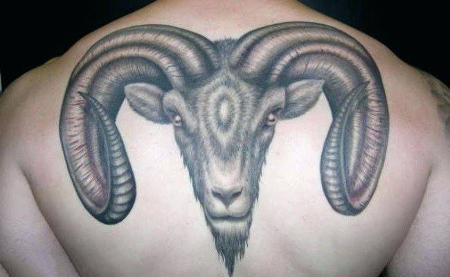 点击大图看下一张：白羊座纹身图案   意义特殊的星座纹身图案