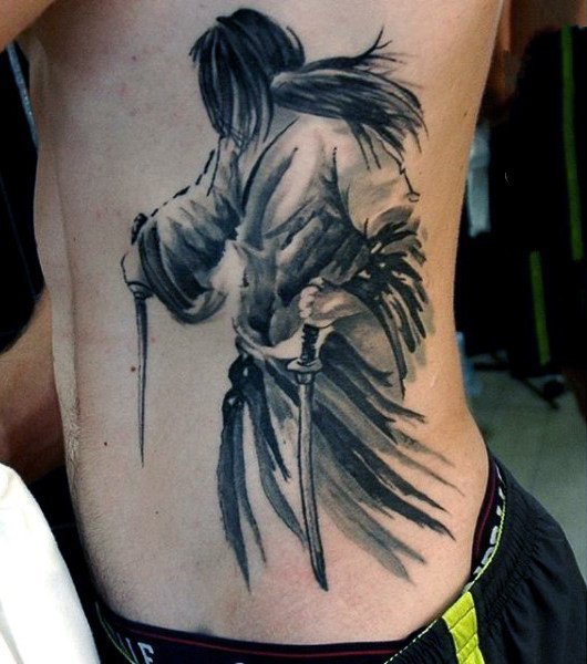 点击大图看下一张：罗马战士纹身  高大英勇的罗码战士纹身图案