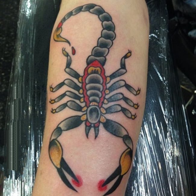 点击大图看下一张：蝎子图片纹身   毒性十足的蝎子纹身图案