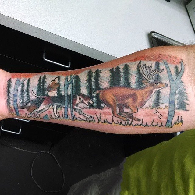点击大图看下一张：百乐动物纹身   多款可爱温顺的动物纹身图案