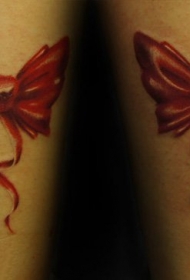 蕾丝蝴蝶结纹身   少女心满满的蕾丝蝴蝶结纹身图案