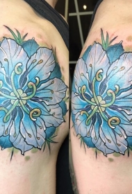 唯美纹身小图案   清新秀雅的花朵纹身图案