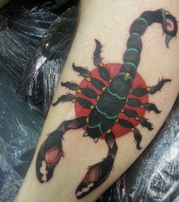 点击大图看下一张：蝎子图片纹身 多款气势凌人的蝎子纹身图案