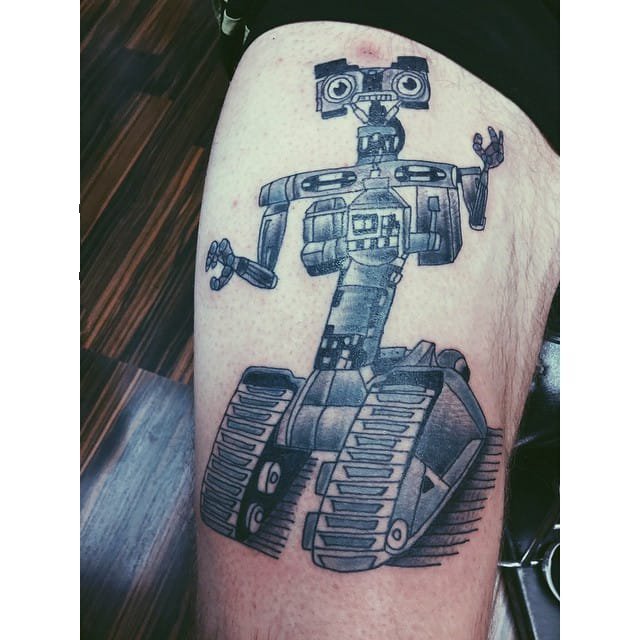 点击大图看下一张：机器人纹身 帅气的机器人纹身图案
