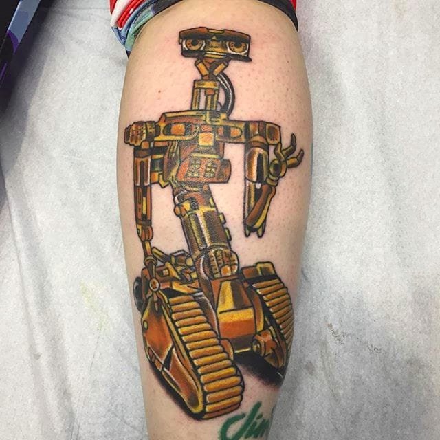点击大图看下一张：机器人纹身 帅气的机器人纹身图案