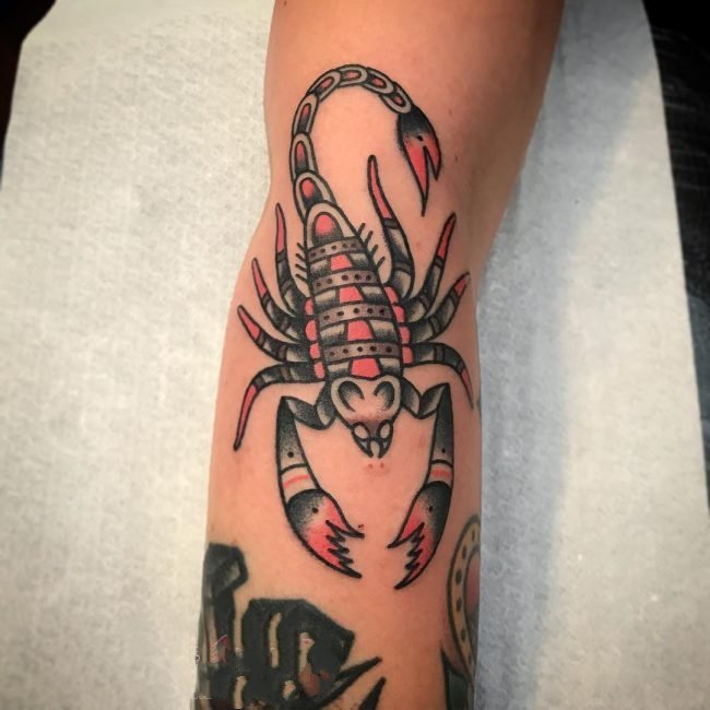 点击大图看下一张：蝎子图片纹身   气势十足的蝎子纹身图案
