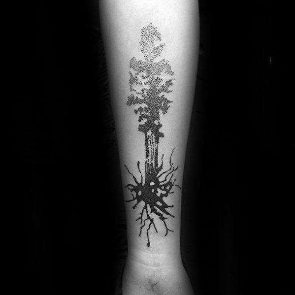 点击大图看下一张：创意纹身图片  别具特色的神经元纹身图案