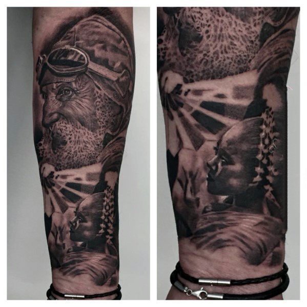 点击大图看下一张：手臂上纹身图案   多款手臂上的炫酷纹身图案
