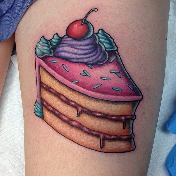 点击大图看下一张：食物纹身  香甜美味的食物纹身图案
