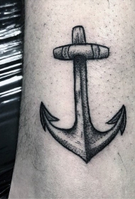 男生纹身船锚   多款简洁大方的船锚纹身图案