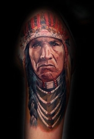 人物肖像纹身   风度翩翩的人物纹身图案