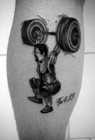 健身的纹身   运动不止的健身纹身图案