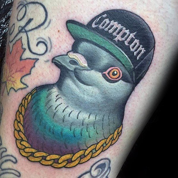 点击大图看下一张：鸽子纹身图案_10张鸽子纹身图片作品图案