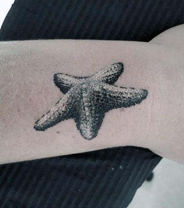 点击大图看下一张：海星纹身图案_9张动物海星纹身图案作品