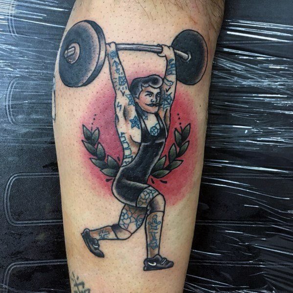 点击大图看下一张：健身的纹身   创意十足的健身纹身图案