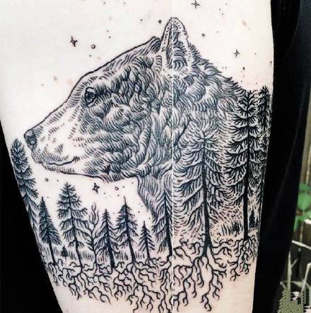 点击大图看下一张：动物纹身-美国纹身艺术家Pony Reinhardt的作品兔子纹身图片