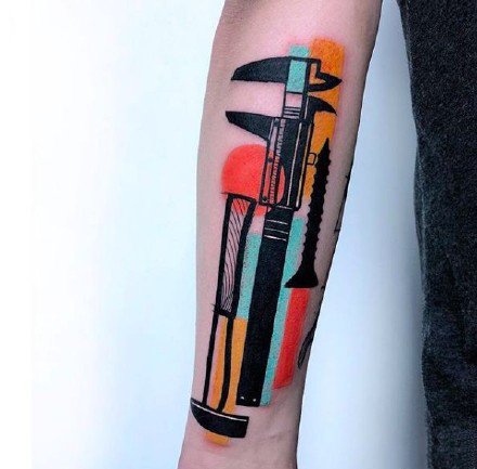 点击大图看下一张：创意纹身图片-来自波兰的纹身师Marta Kudu作品创意纹身图案