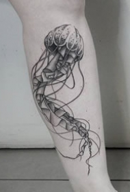 水母纹身图案-柔美文艺的可爱动物水母纹身图案