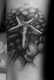 海星纹身图案_11张黑灰漂亮的海星纹身图片作品欣赏