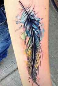 羽毛纹身-12款独特设计艺术感十足的羽毛纹身图案