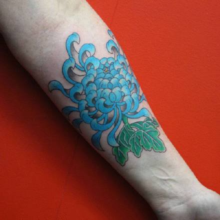 点击大图看下一张：传统花卉纹身--一组传统类型牡丹等花朵纹身图案图片