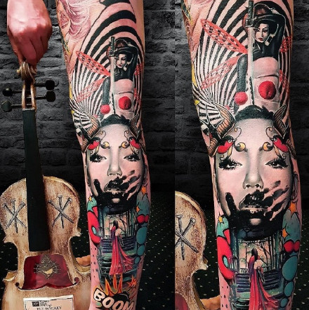 点击大图看下一张：俄罗斯的刺青艺术家Anjelika Kartasheva 的纹身作品