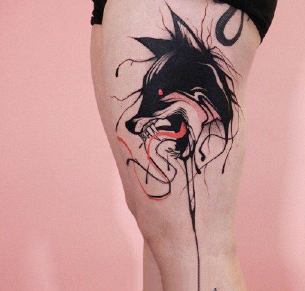 点击大图看下一张：暗黑纹身图案--16张暗黑风格的手臂和腿部的纹身图案