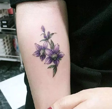 点击大图看下一张：花朵纹身图--一组适合优雅女性的纹身花卉图案作品