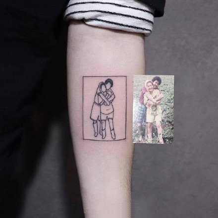 点击大图看下一张：照片纹身作品--一组具有纪念意义的照片纹身作品图案