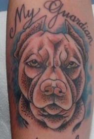 狗狗纹身图案-创意精致的俏皮可爱的斗牛犬狗狗纹身图案+++狗,俏皮