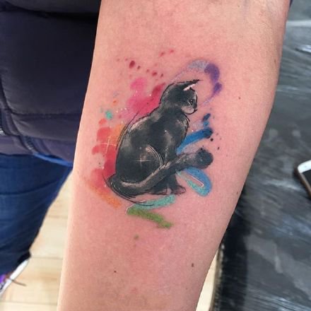 点击大图看下一张：水彩动物纹身--一组颜色比较鲜艳的水彩动物纹身图案欣赏