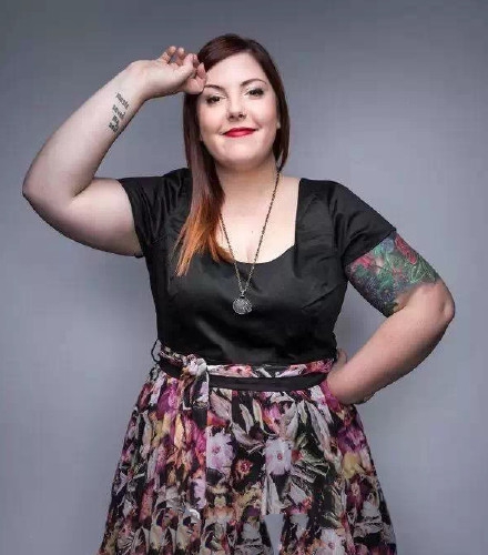 点击大图看下一张：女性胖子纹身--一组欧美自信的胖女人纹身图片欣赏