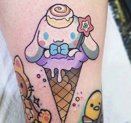 点击大图看下一张：冰淇淋纹身--一组创意的美食冰激凌纹身图片欣赏