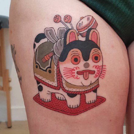 点击大图看下一张：法国巴黎纹身师艺术家Rion的有点日式风格的纹身作品