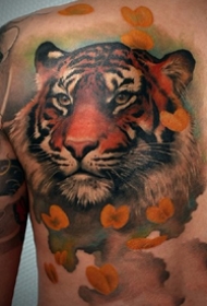 老虎纹身图--9张个性的百兽之王老虎纹身图案作品