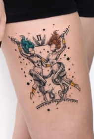 星座纹身图--9张精美的星座设计纹身图案作品