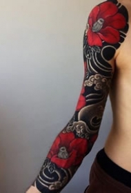 传统风格花臂--17张传统风格的大花臂纹身图案