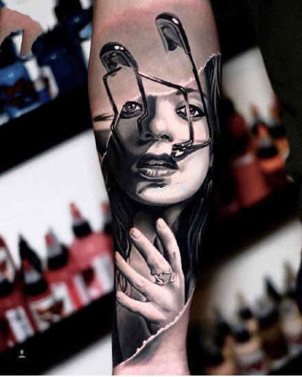 点击大图看下一张：44张精品欧美的国外大师纹身图案作品欣赏